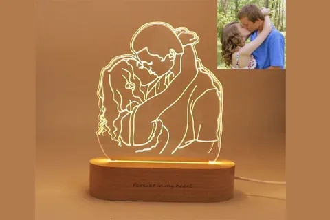Lámpara fotográfica LED 3D personalizable · Fotografía 2