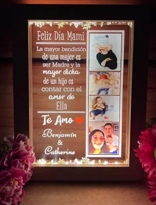 Cuadro LED Carta para mamá · Fotografía 2