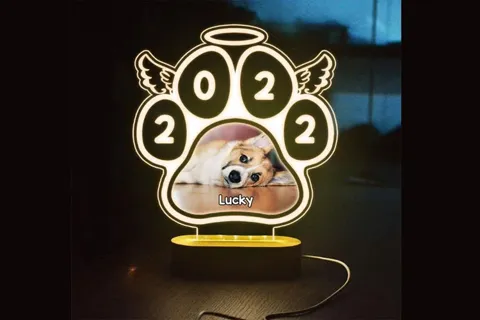 Lámpara LED Luz nocturna conmemorativa para mascotas · Fotografía 4