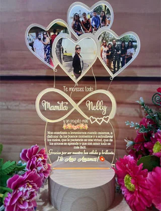 Lámpara LED Corazones de familia · Fotografía 2