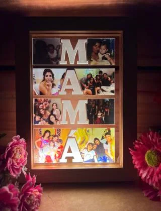 Cuadro LED MAMÁ con collage familiar · Fotografía 3