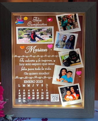 Cuadro LED Carta de amor y fotografías · Fotografía 3