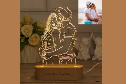 Lámpara fotográfica LED 3D personalizable · Fotografía 4