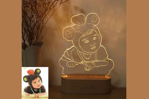 Lámpara fotográfica LED 3D personalizable · Fotografía 5