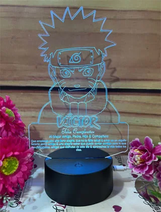 Lámpara LED Naruto grabado · Fotografía 2